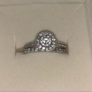 1/2 ct total weight engagement ring set